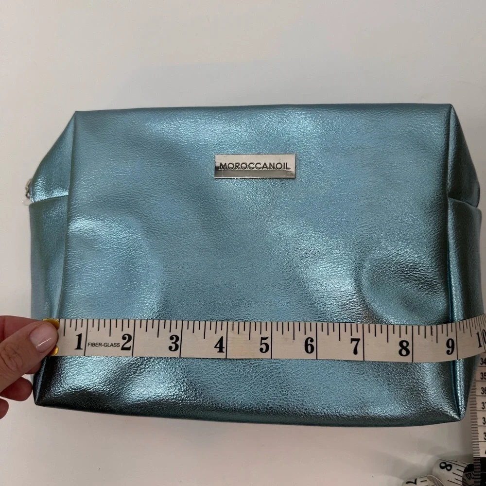 New MoroccanOil Blue Cosmetic Bag 9” x 7”
